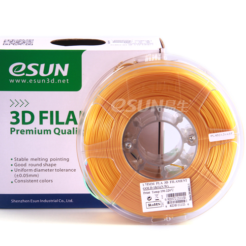 Фото нить для 3D-принтера eSUN 3D FILAMENT PLA GOLD 3.00 мм